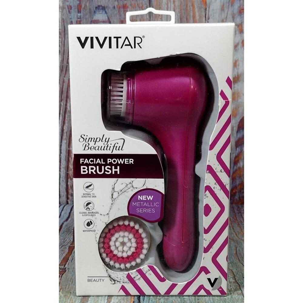 Vivitar Simply Beautiful Facial Power Brush - New Metallic Series‎